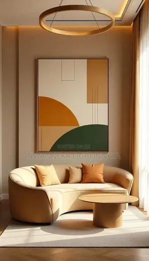 Abstract Geometric Line Canvas Artwork