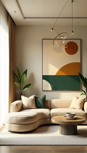 Abstract Geometric Line Canvas Artwork