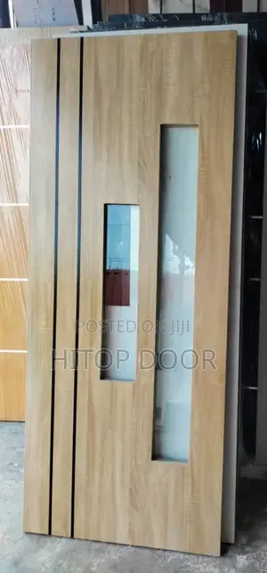 Modern HDF Door (Kitchen Glass Door) With Frame and Architrave