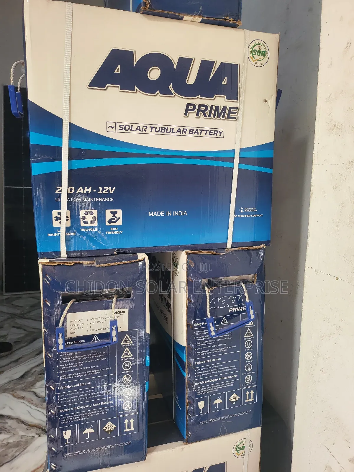 220ah 12v Aqua Tubular Battery