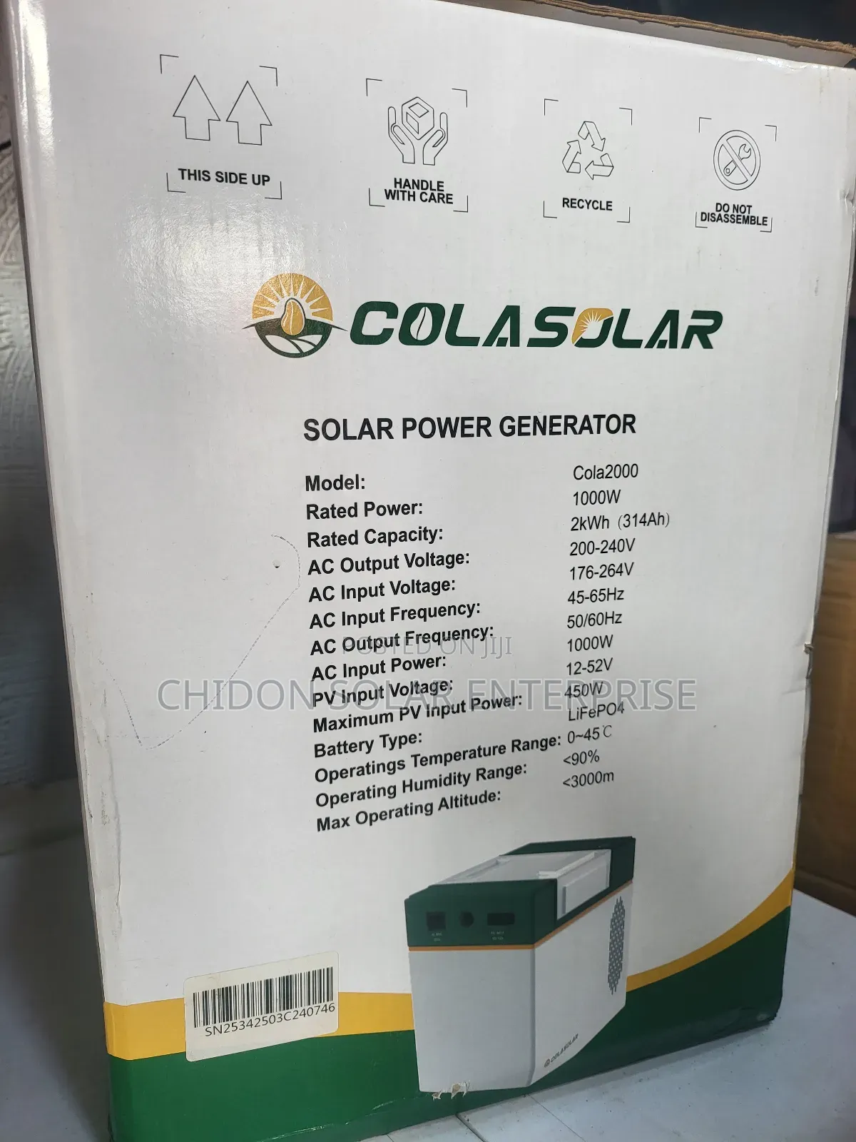 2000w Colar Solar Generator