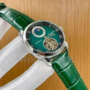 Patek Philippe Genuine Leather Luxury Authomatic Wristwatches