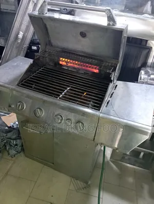 Industrial Pure Stainless 4burner Barbecue Machine With Cabinet
