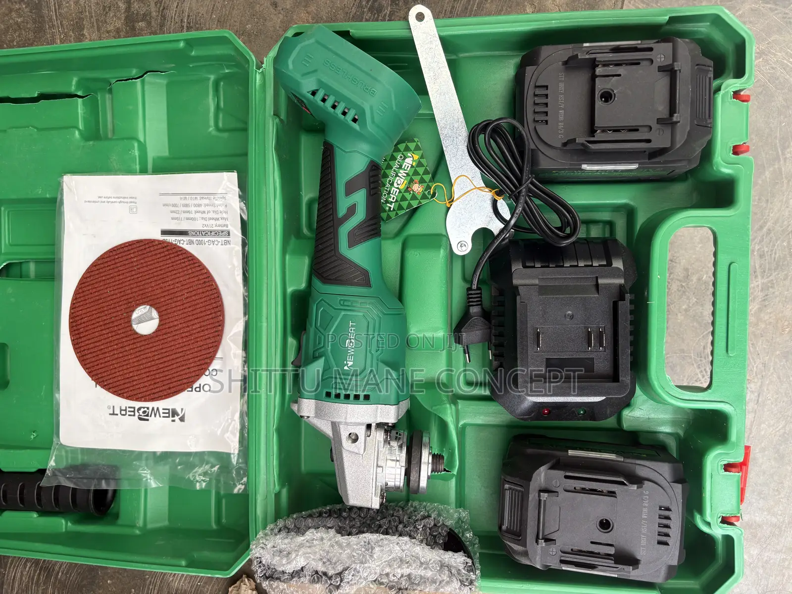 New Beat Cordess Angle Grinder 21volt