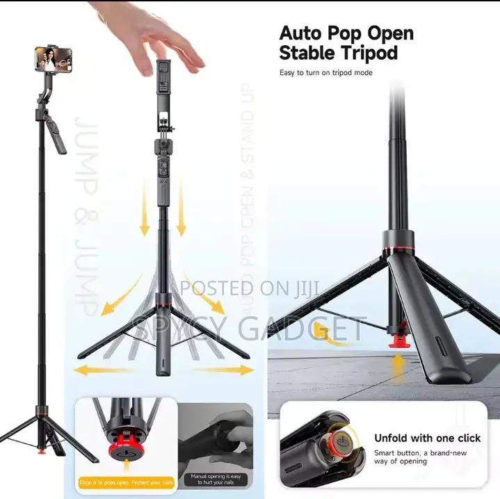 Tt07 Auto Face Tracking Tripod With Automatic Pop Up Lens