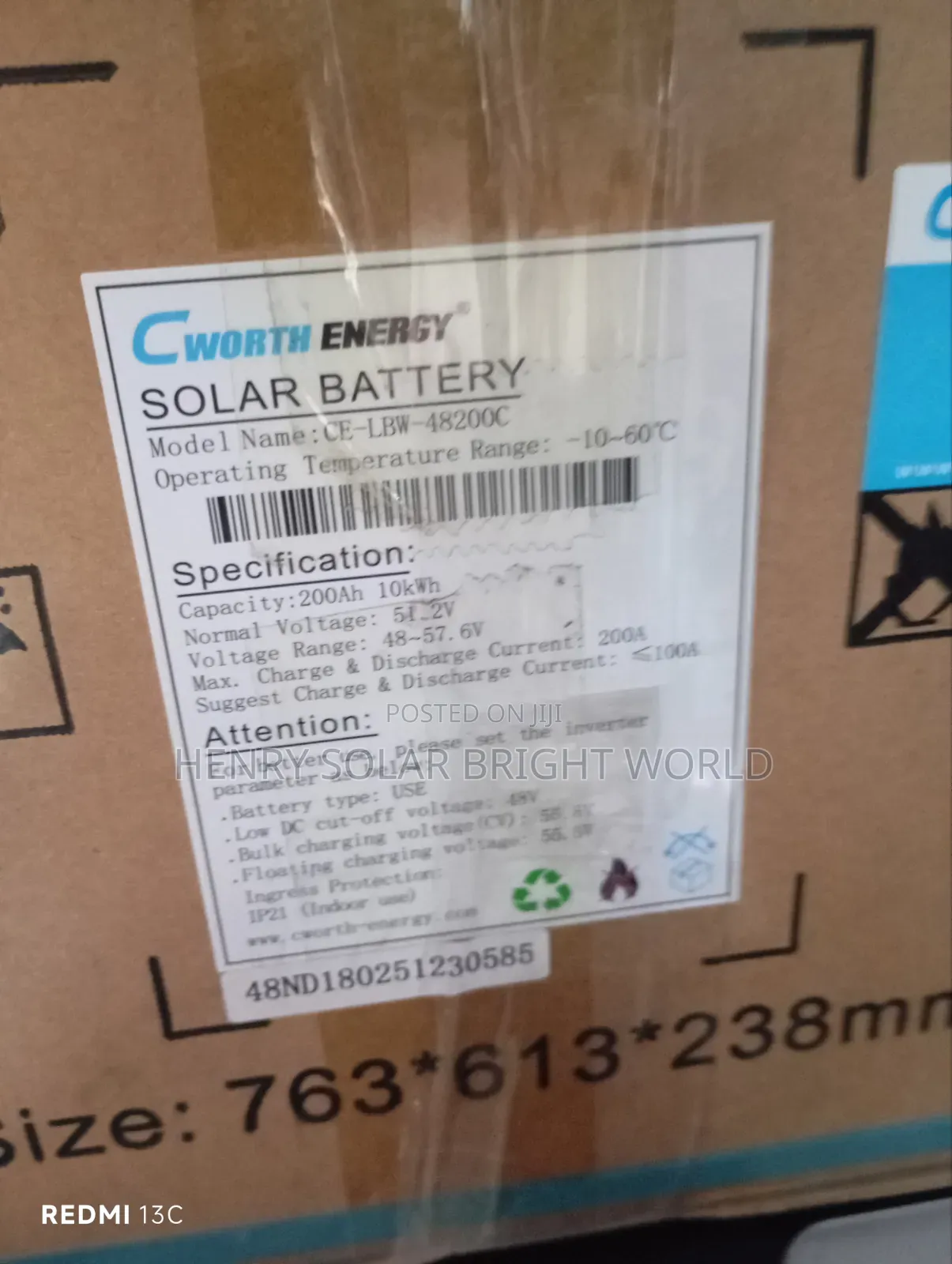 Cworth 10kwh 51.2v Lithium Battery