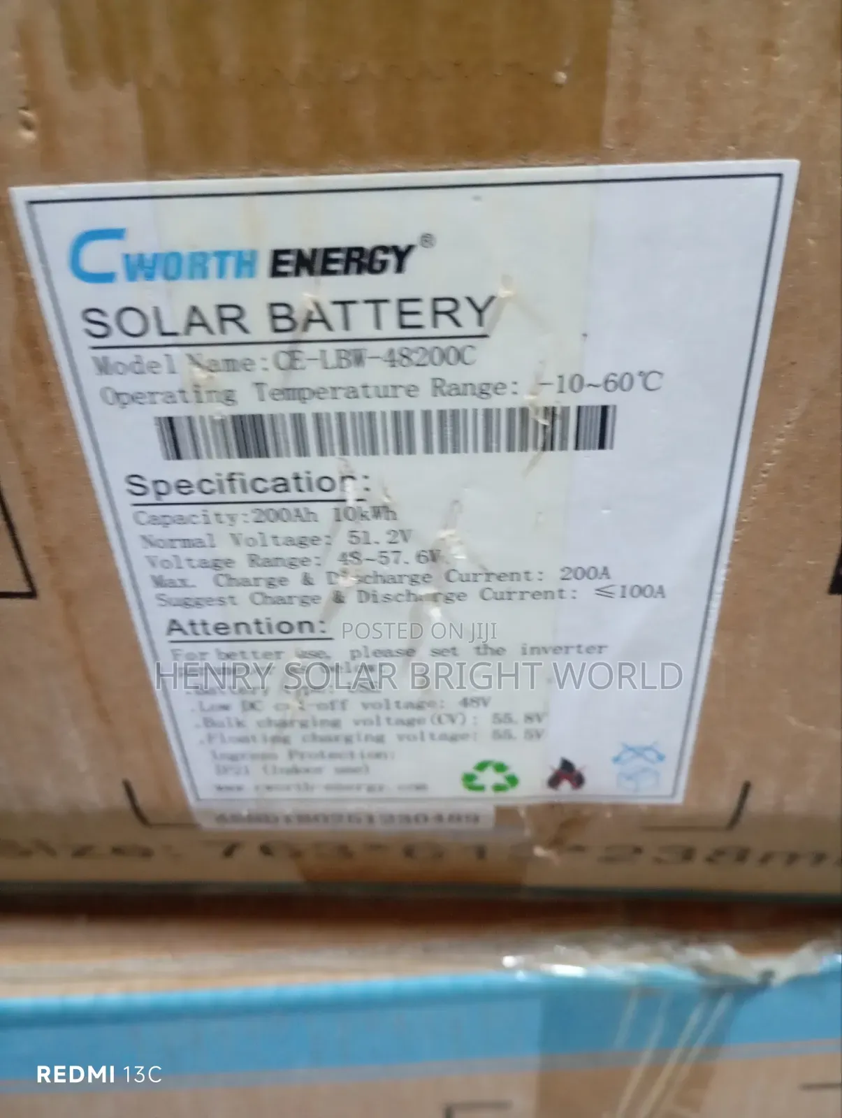 Cworth 10kwh 51.2v Lithium Battery