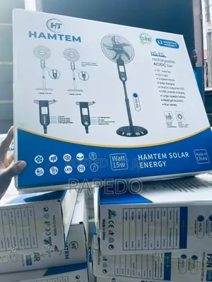 Hamtem 16 Inches Solar Rechargeable Fan