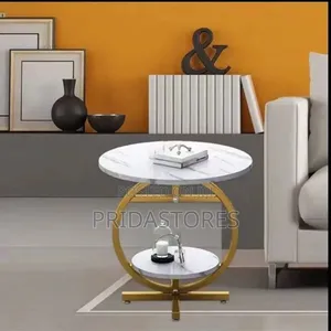 2-Layer Nordic-Style Round Side Table