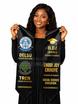 Production Of Custom Graduation Sash (Personalized Design) – For Sale