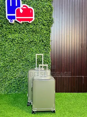 : Premium Olive Green Aluminum Frame Luggage Set