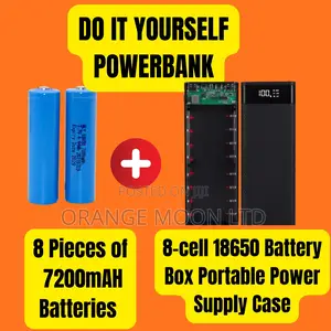 Diy Powerbank Case 8pcs 7200mah Lithium Batteries