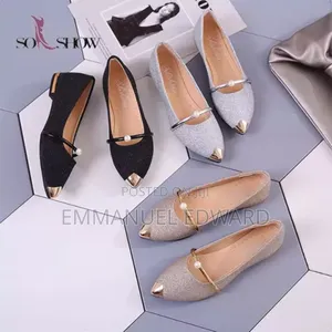 Women Shiny Glitter Pointed Shoe