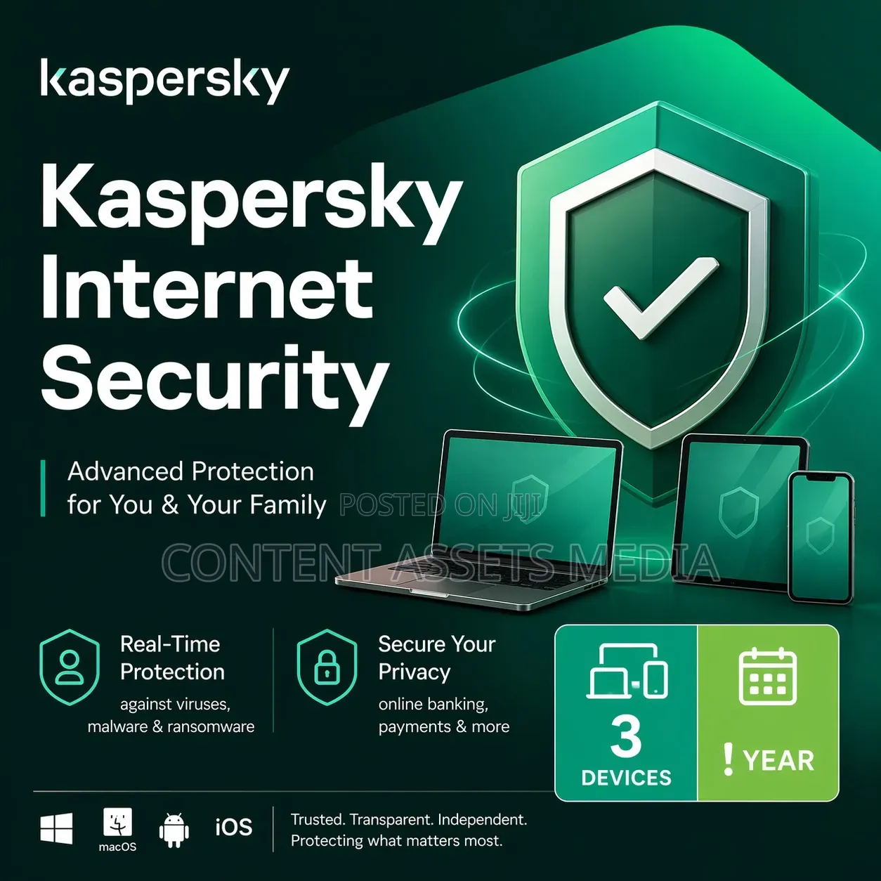 Kaspersky Internet Security (3 Devices, 1 Year)
