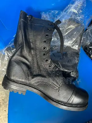 Pure Leather Security Boot With Side Zip