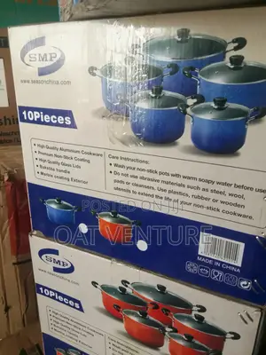 Brand New SMP 10-Piece Non-Stick Marble Cookware Set (Model Np-04)