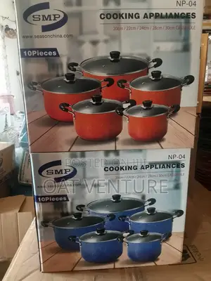 Brand New SMP 10-Piece Non-Stick Marble Cookware Set (Model Np-04)
