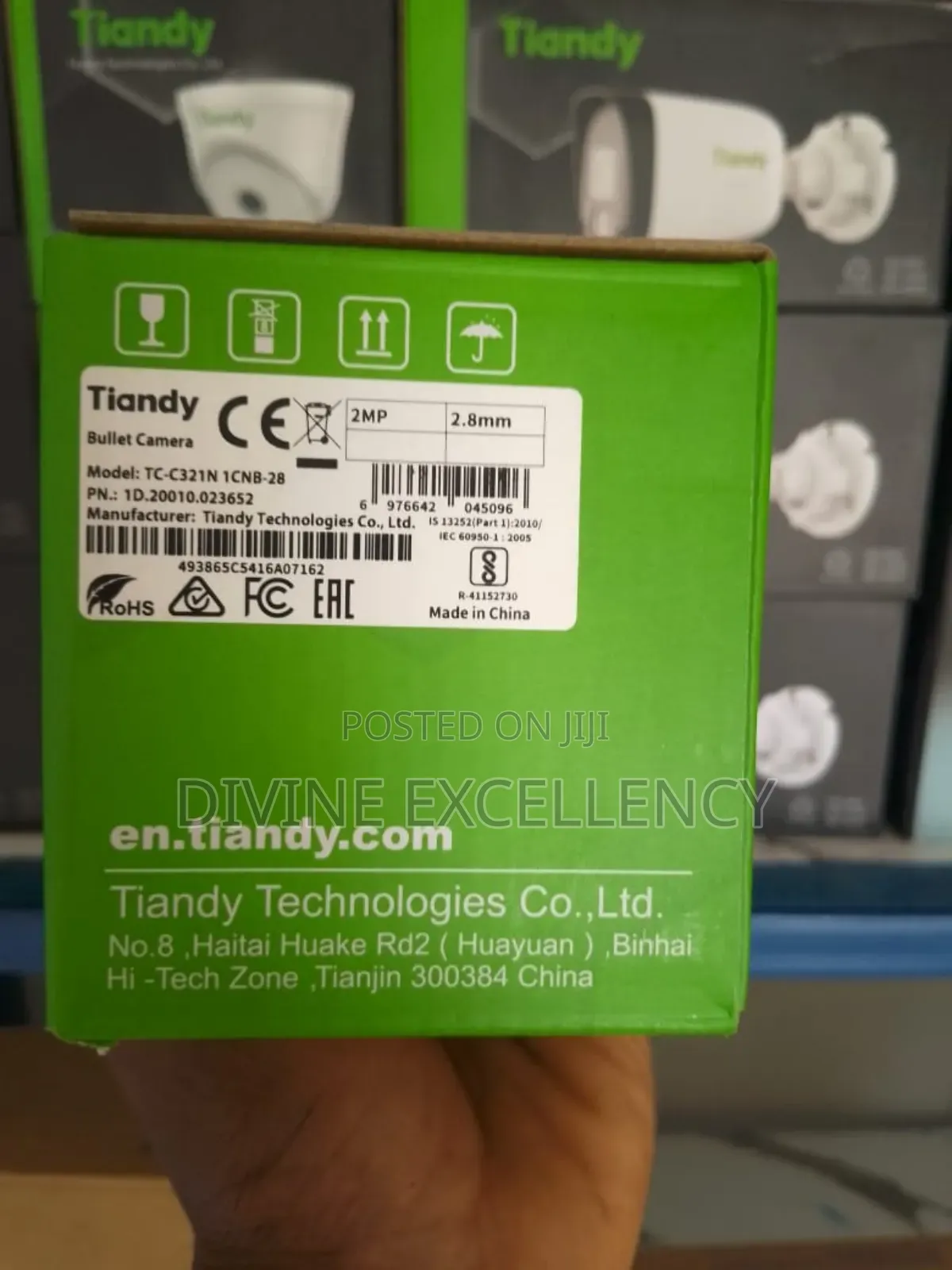 Tiandy 2mp Outdoor Ip Bullet CCTV Camera