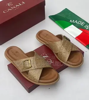 Italian Leather Men Slippers