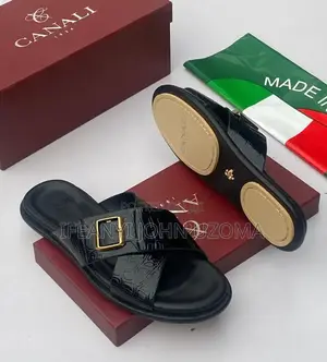 Italian Leather Men Slippers