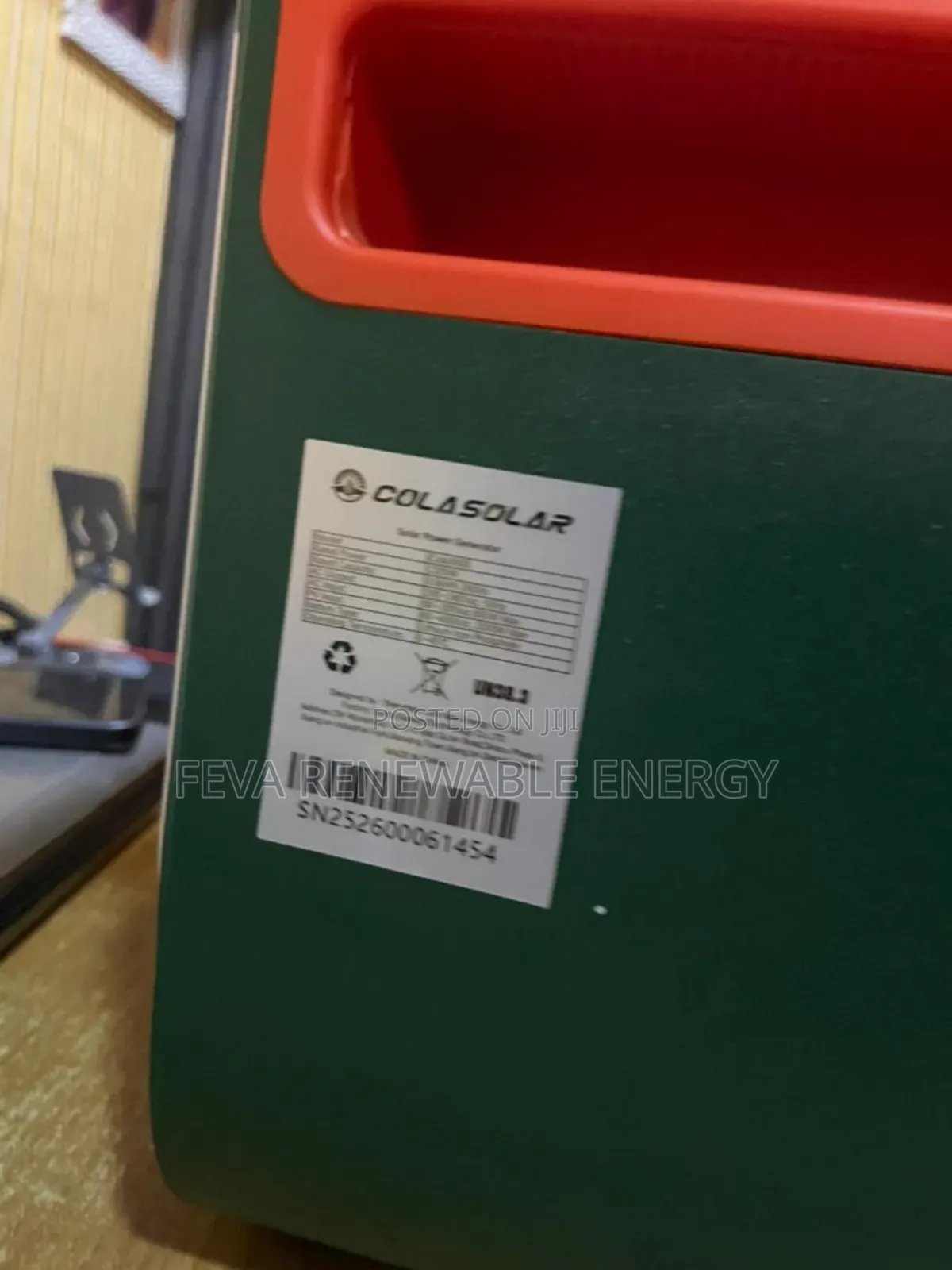 Cola Solar Generator 3600kwh Lithium
