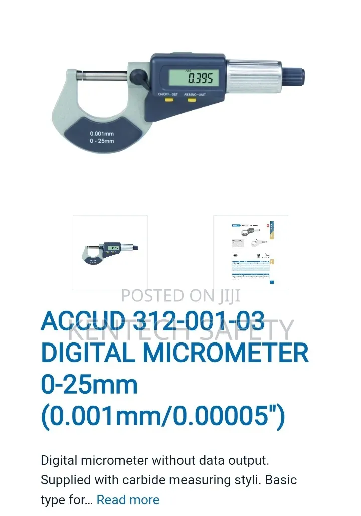 Measurements Micro Miter 0to25mm