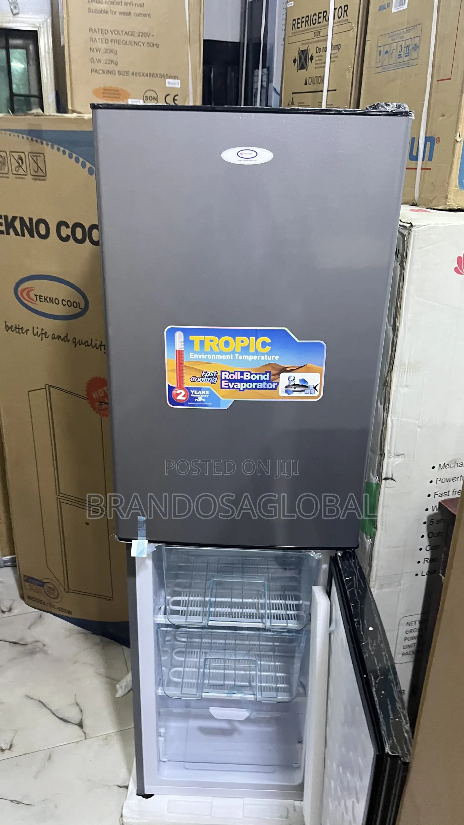 Teknocool 200 Litres Refrigerator (Tc-200w) Moderndoubledoorfridgeunit
