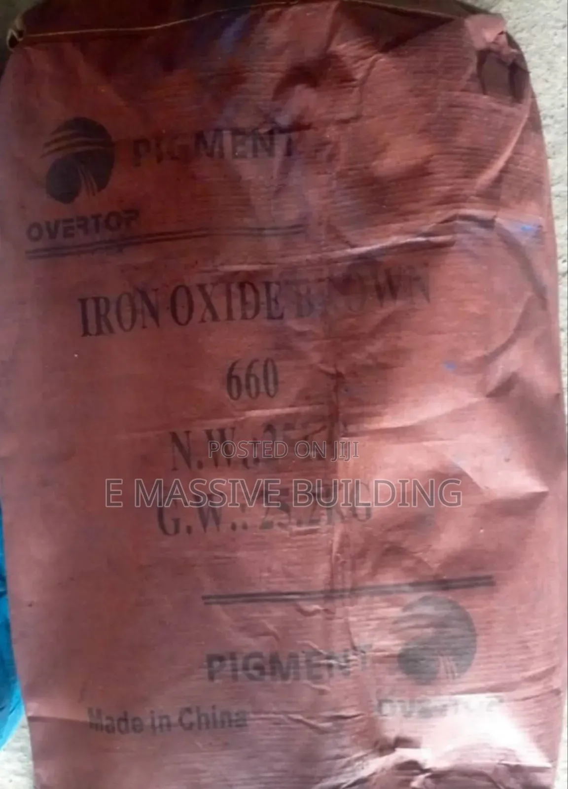 Pigment Overtop Iron Oxide Brown