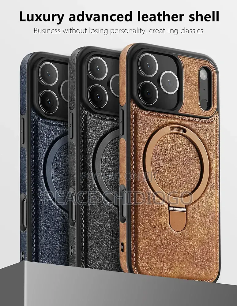 Magnetic for iPhone 17 Pro Max Leather Case,I