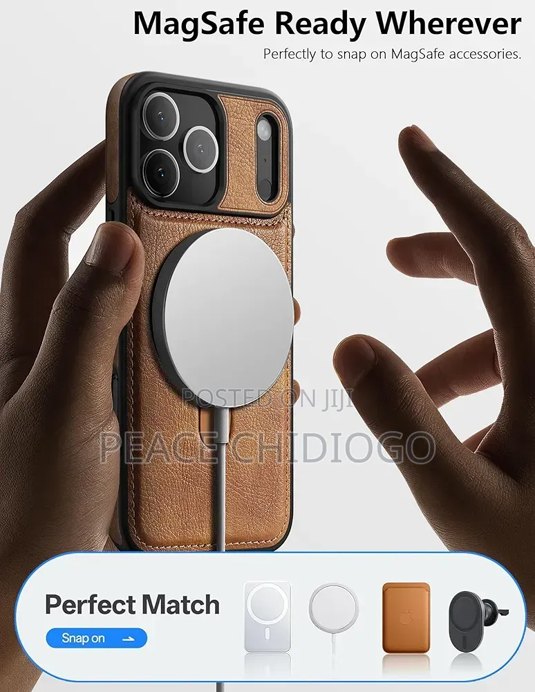 Magnetic for iPhone 17 Pro Max Leather Case,I
