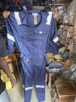 Safety Coverall With Reflective Stripes