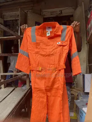 Safety Coverall + Reflective Stripes. Orange