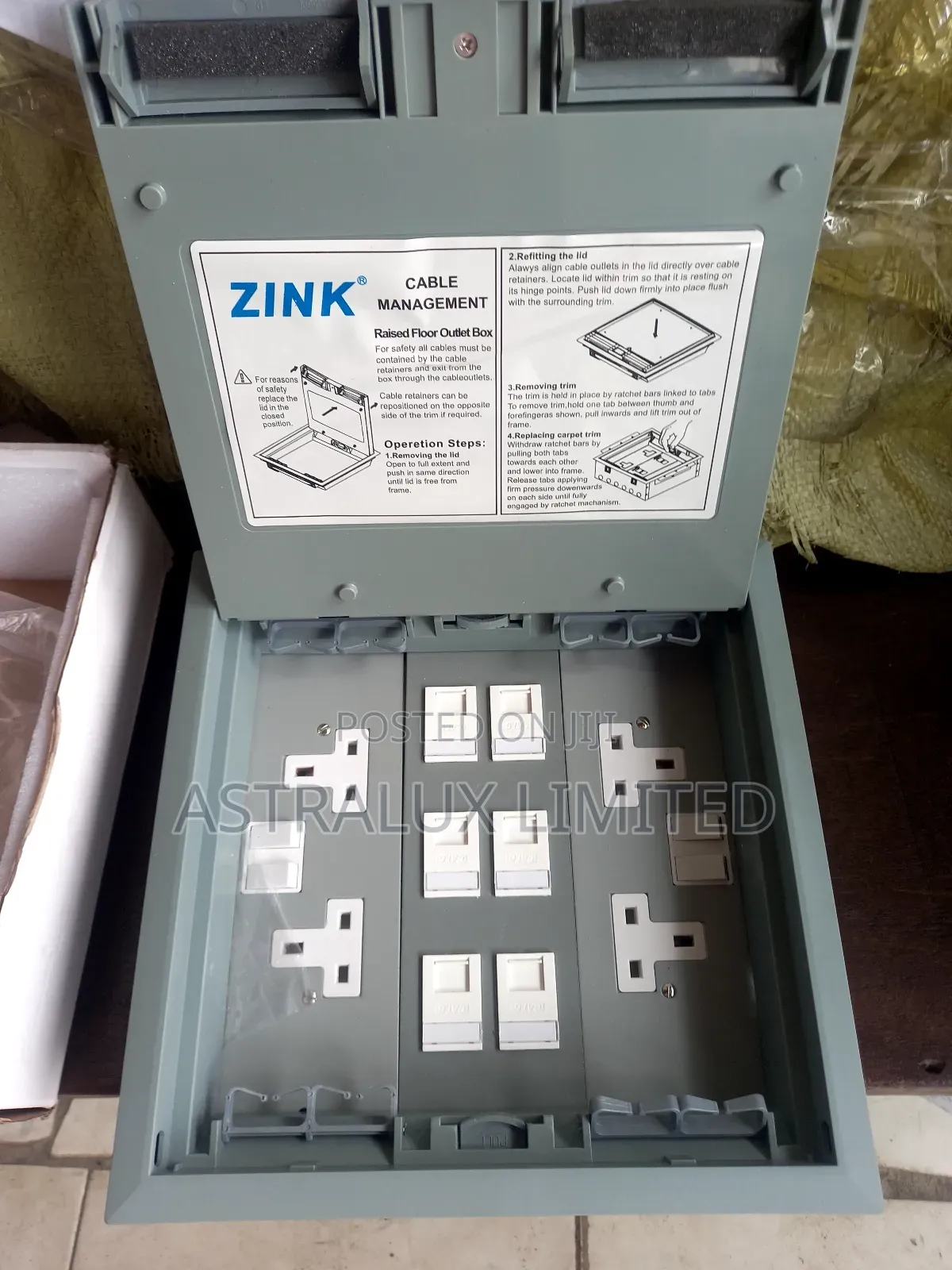 Floor Box With Cat6