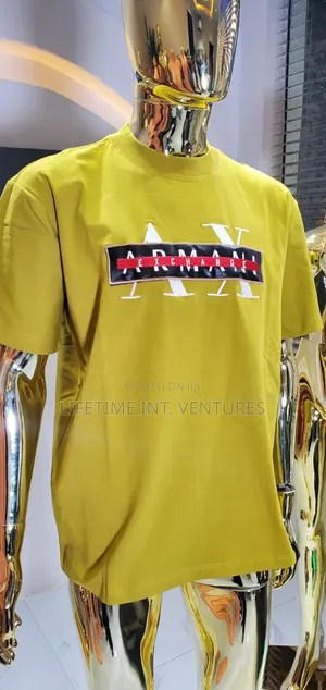 Yellow Round Neck Armani Design