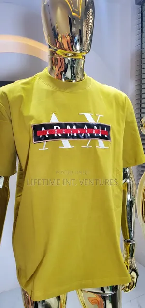 Yellow Round Neck Armani Design