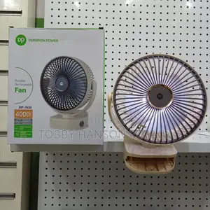 Dp Portable Rechargeable Clip Fan With 4000mah Battery