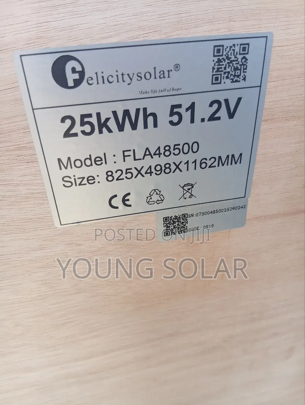 25kwh Felicity Lithium Batteries
