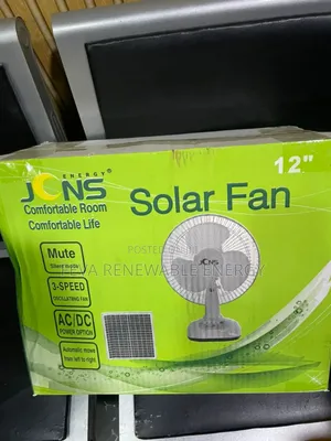 JCNS Solar Table Fan 12 Inches