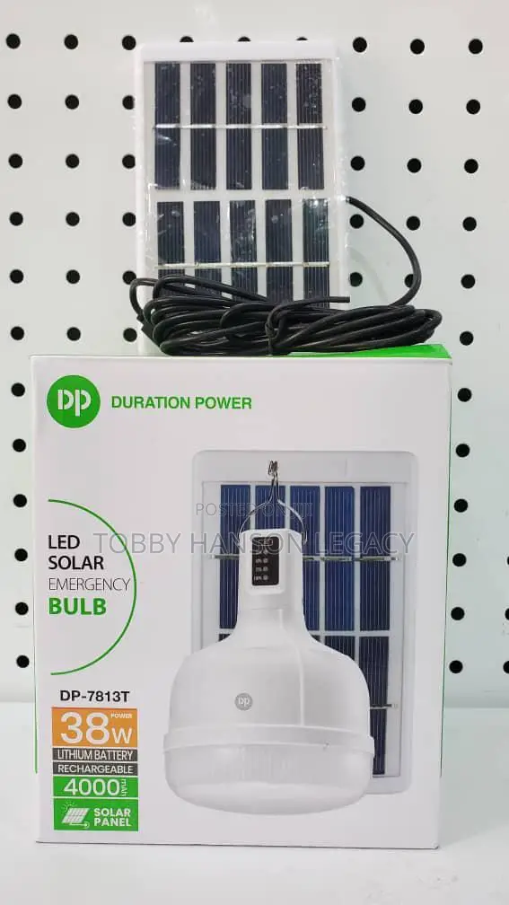 Dp 38w Rechargeable Light Bulb With Panel -dp-7813t