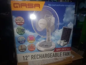 12 Inches Qasa Solar Rechargeable Table Fan QRF-2912