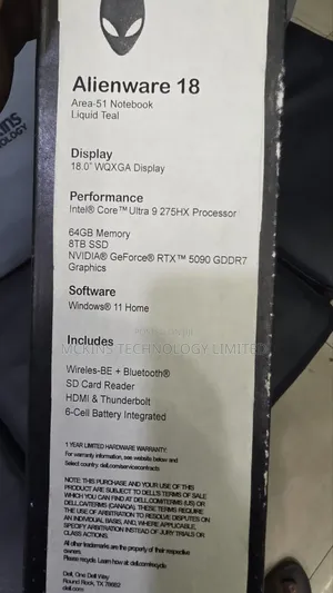 New Laptop Alienware Area-51m 64GB Intel Core Ultra 9 SSD 2T
