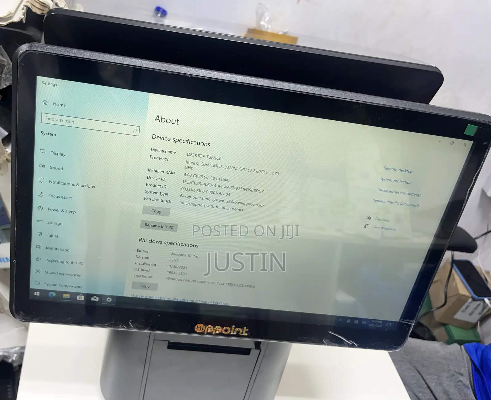 Core I5 8gb 256gb Dual Touchscreen System With 80mm Inbuilt Printer