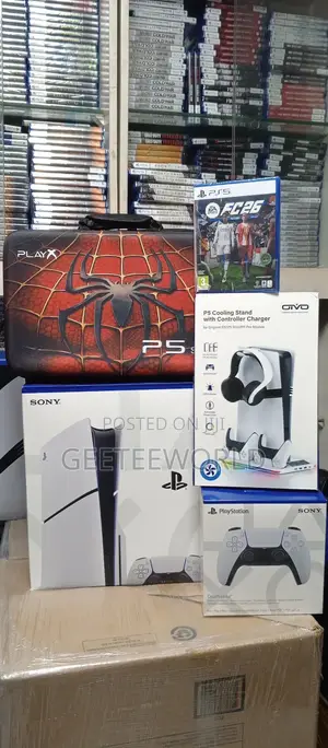 Ps5 Slim Consol 1tb,Slim Bag, Fc 26, Cooling Stand, Ps5 Pad