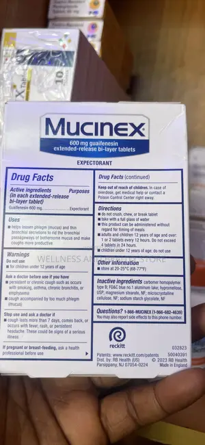 Mucinex 12 Hour 600 Mg Guaifenesin Extended-Release 20 Bi-Layer Tablet