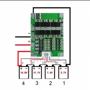 4s 60a 12.8v Protection Board Lithium BMS Battery
