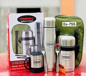 Eurosonic Es-755 Stainless Steel Travel Gift Set. (750ml Vacuum Flask,