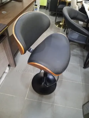 Adjustable Wooden Back Barstool