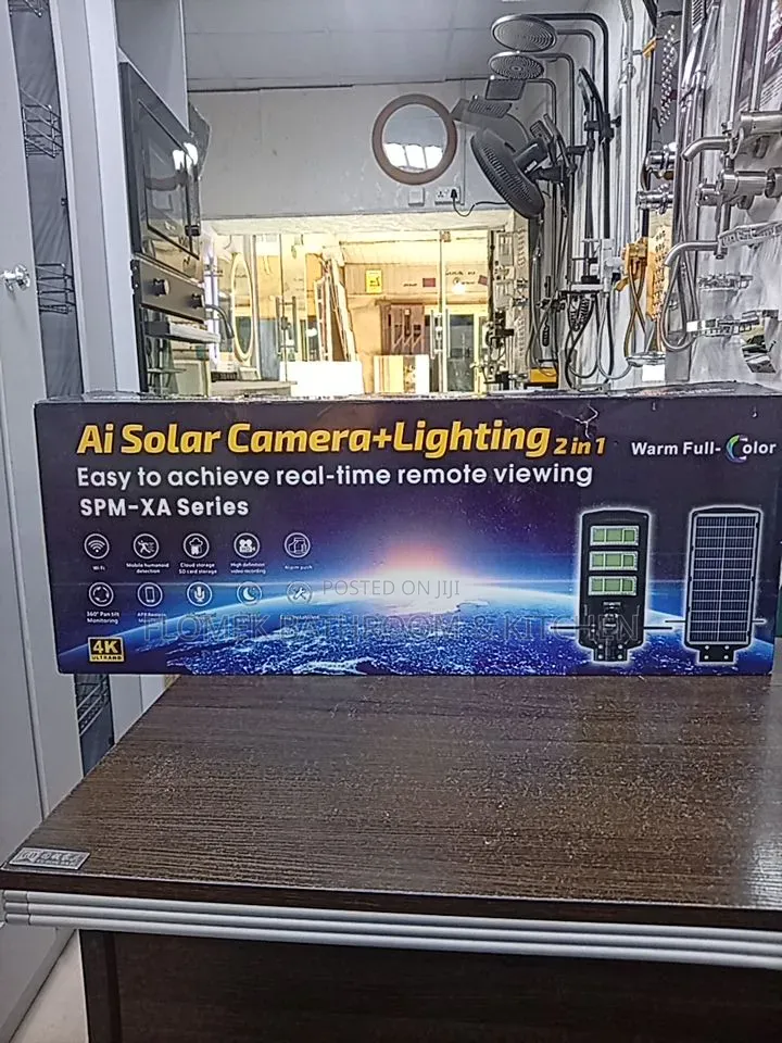 Smart Solar Camera Floodlight Combo – App Control, Night Vision.