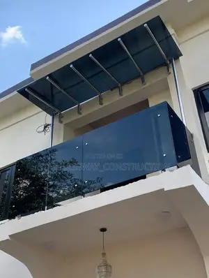 Pure Dark Grey Glass Handrails