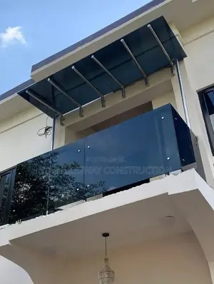 Pure Dark Grey Glass Handrails